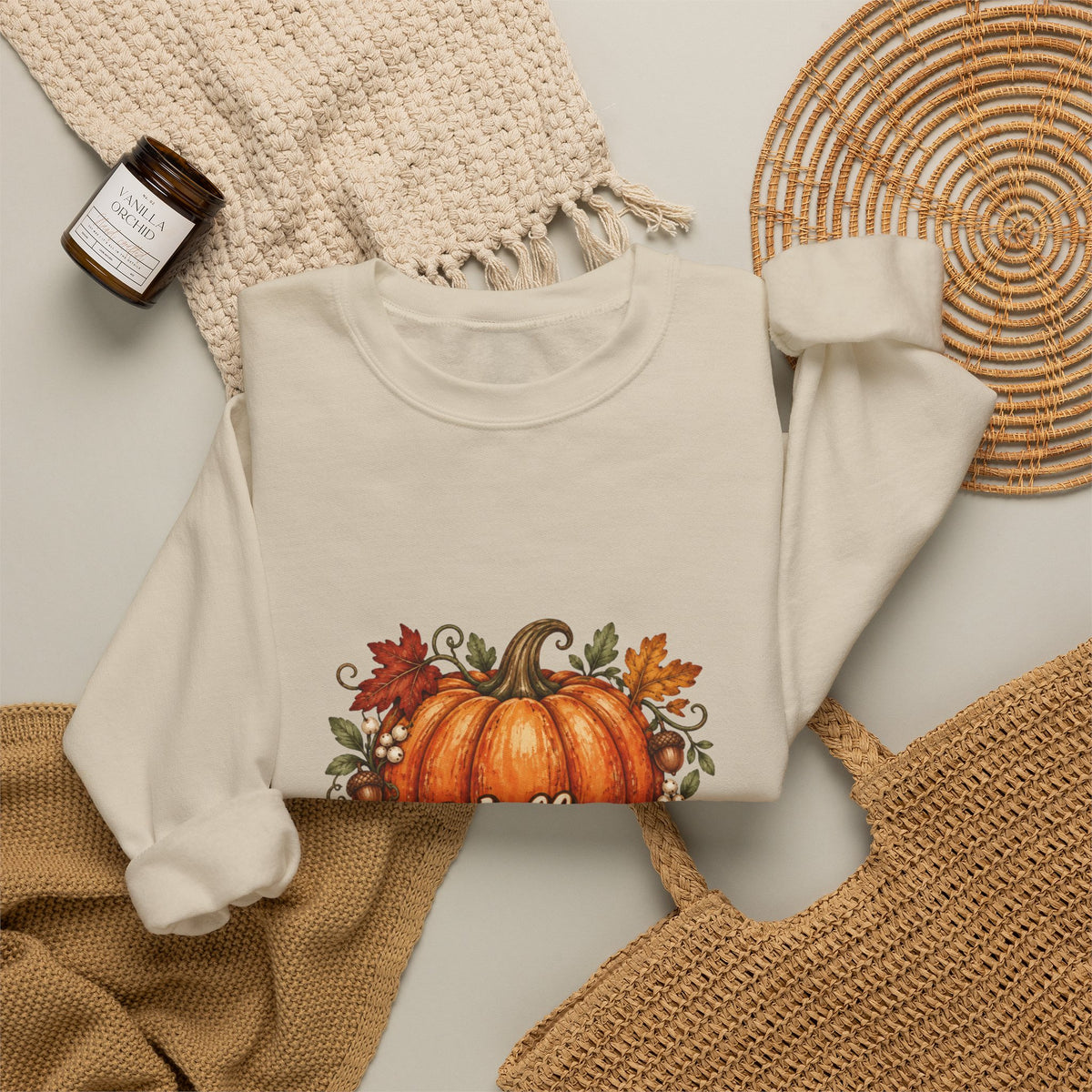 Hello Pumpkin Fall Crewneck Sweatshirt